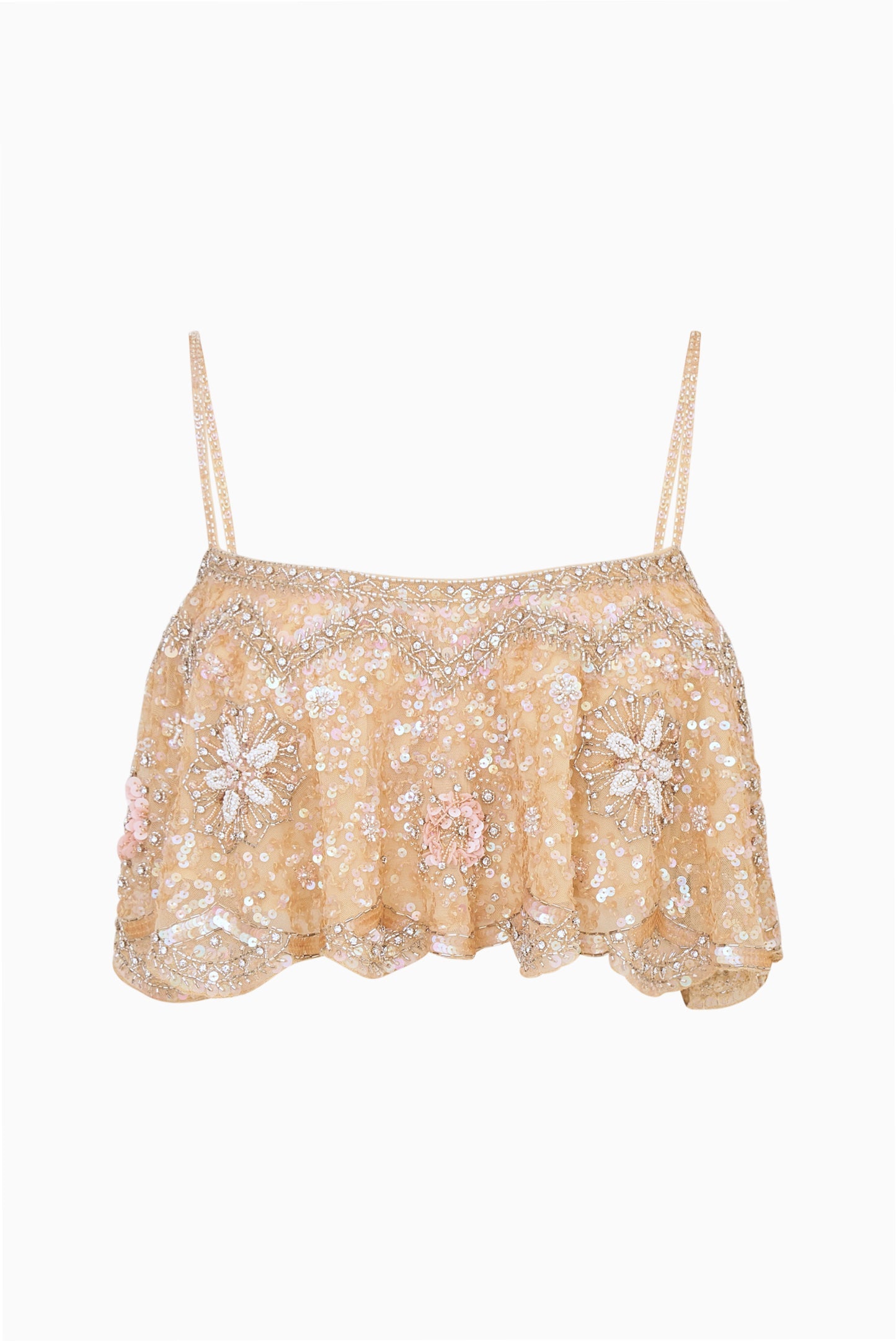 Sorwyn Beaded Sequin Crop Top