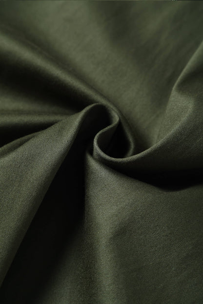 Penelope Retro Army Green Shirt Dress