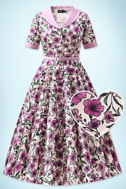 Mollie White Anemone Full Circle Shirt Dress
