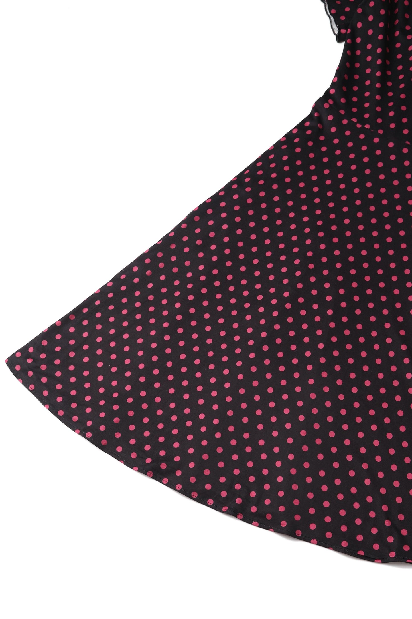 Palma Black Pink Polka Dot Casual Dress