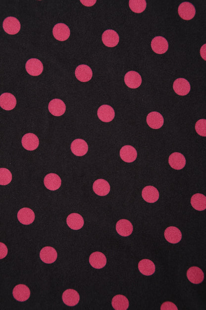 Palma Black Pink Polka Dot Casual Dress