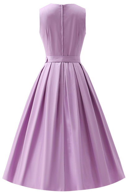 Helen Lilac Cotton Midi Dress