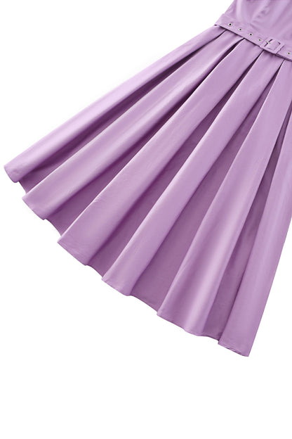 Helen Lilac Cotton Midi Dress