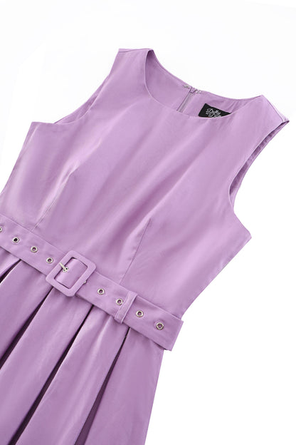 Helen Lilac Cotton Midi Dress