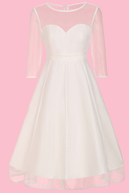 Madeline Bridal Sheer Mesh Dress