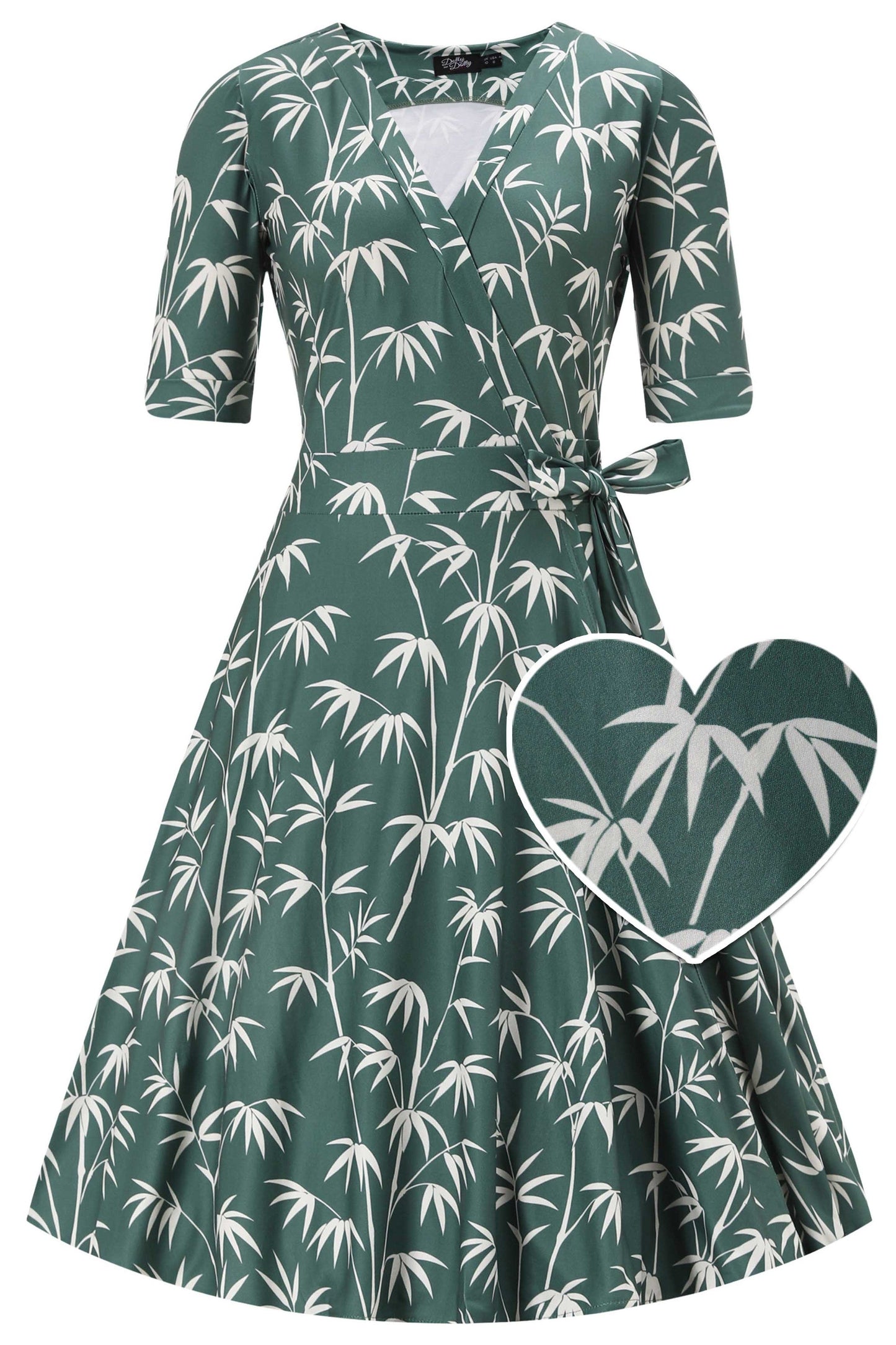 Matilda Bamboo Wrap Dress in Green