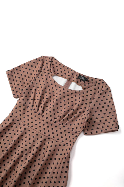 Brenda Brown Polka Dot Casual Dress