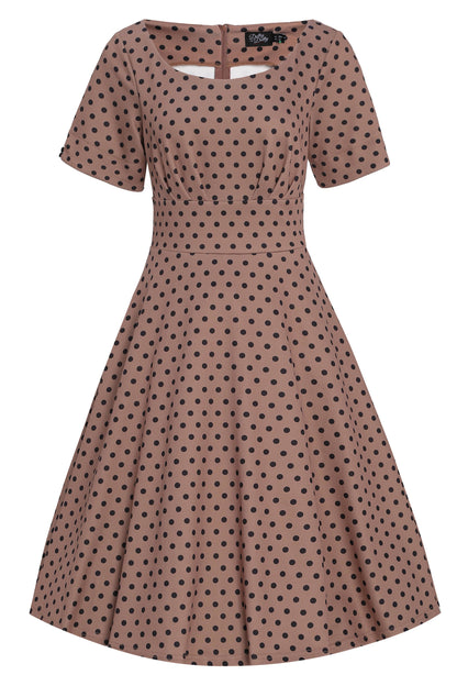 Brenda Brown Polka Dot Casual Dress