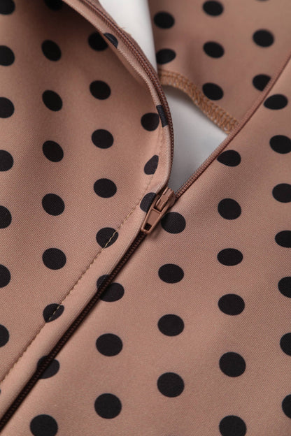 Brenda Brown Polka Dot Casual Dress