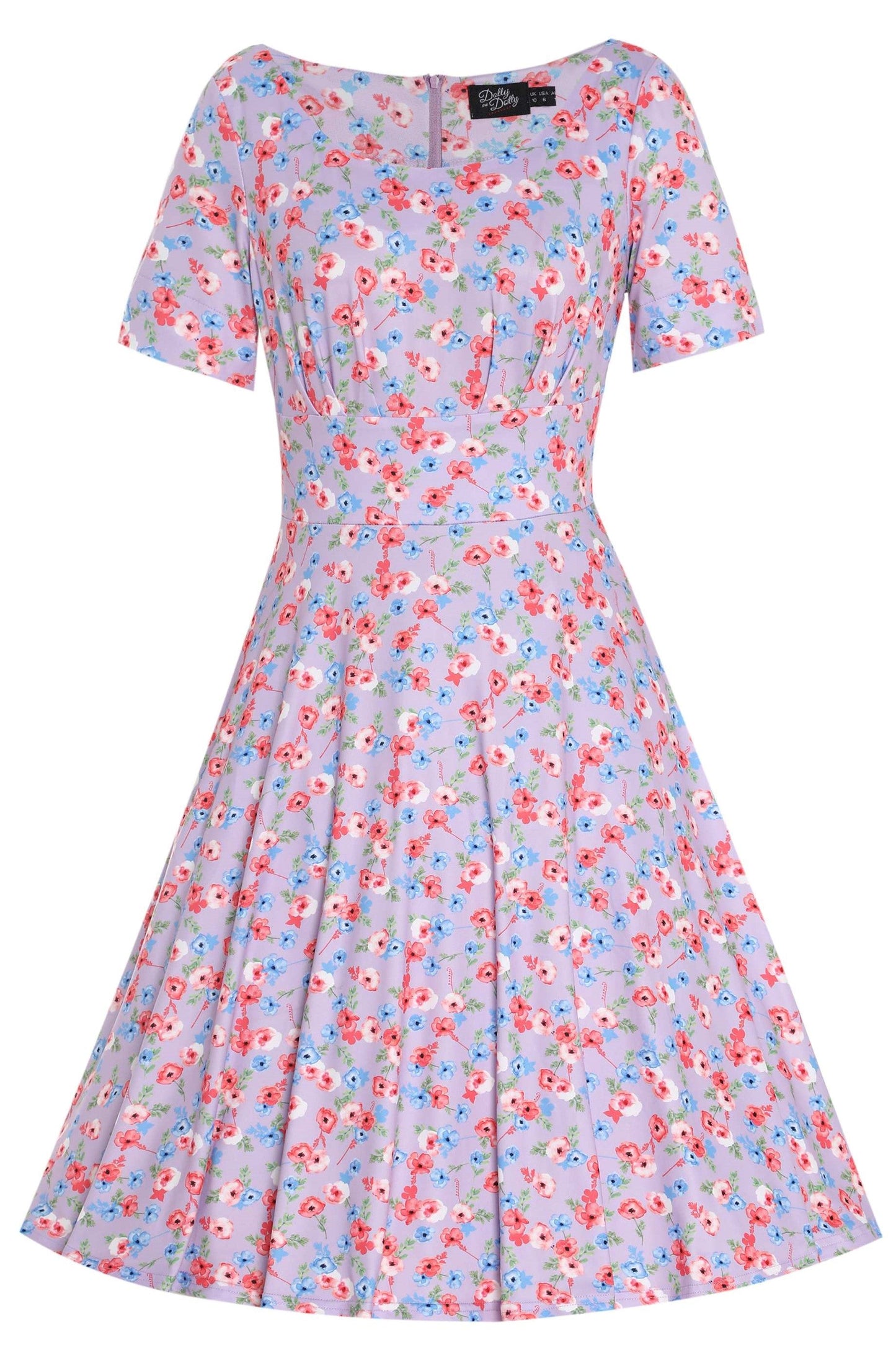 Brenda Lilac Floral A-line Dress
