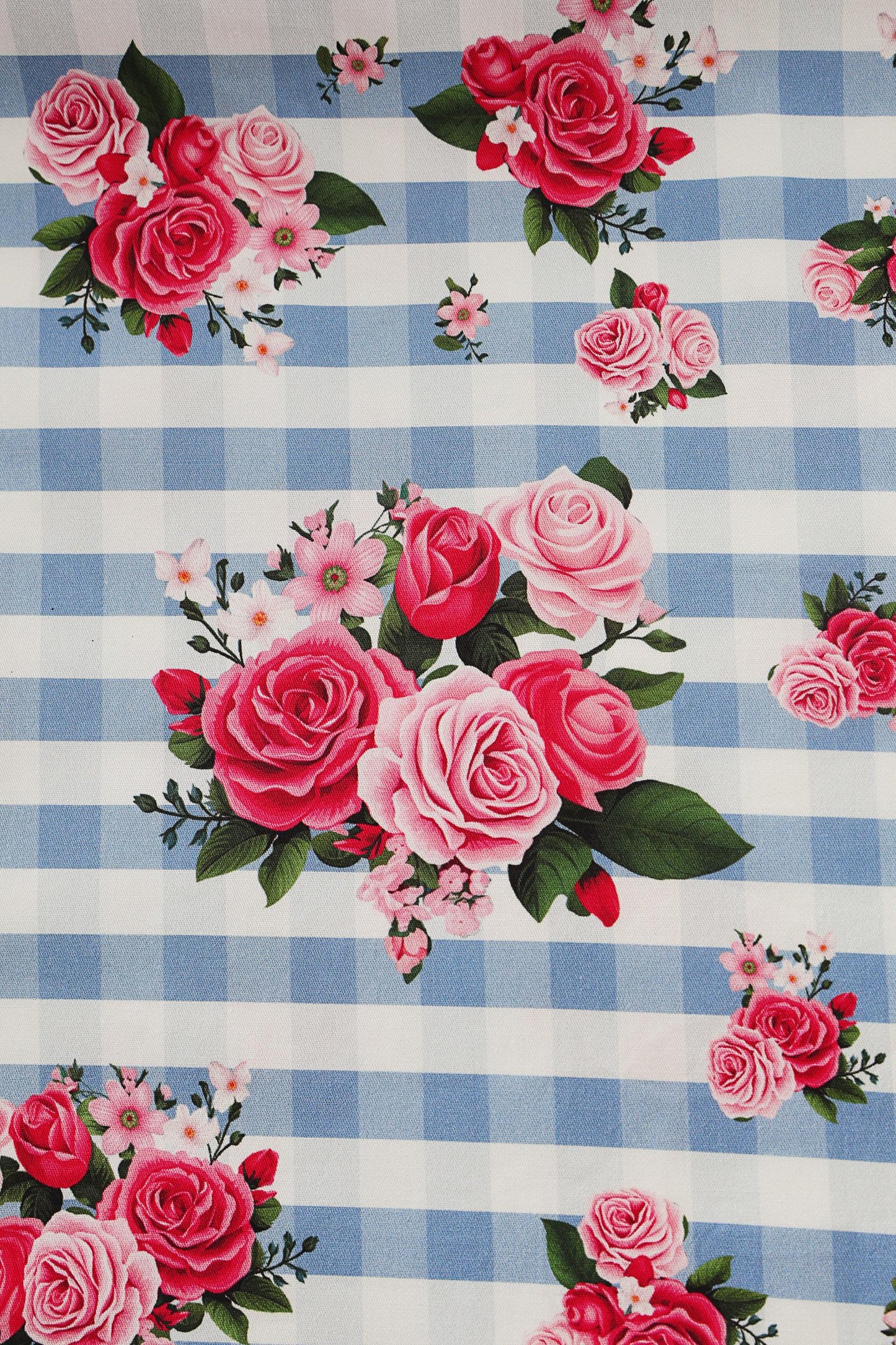Ophelia Floral Gingham Midi Dress