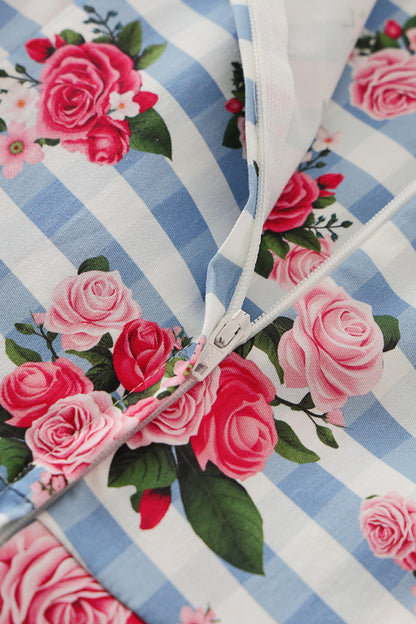Ophelia Floral Gingham Midi Dress