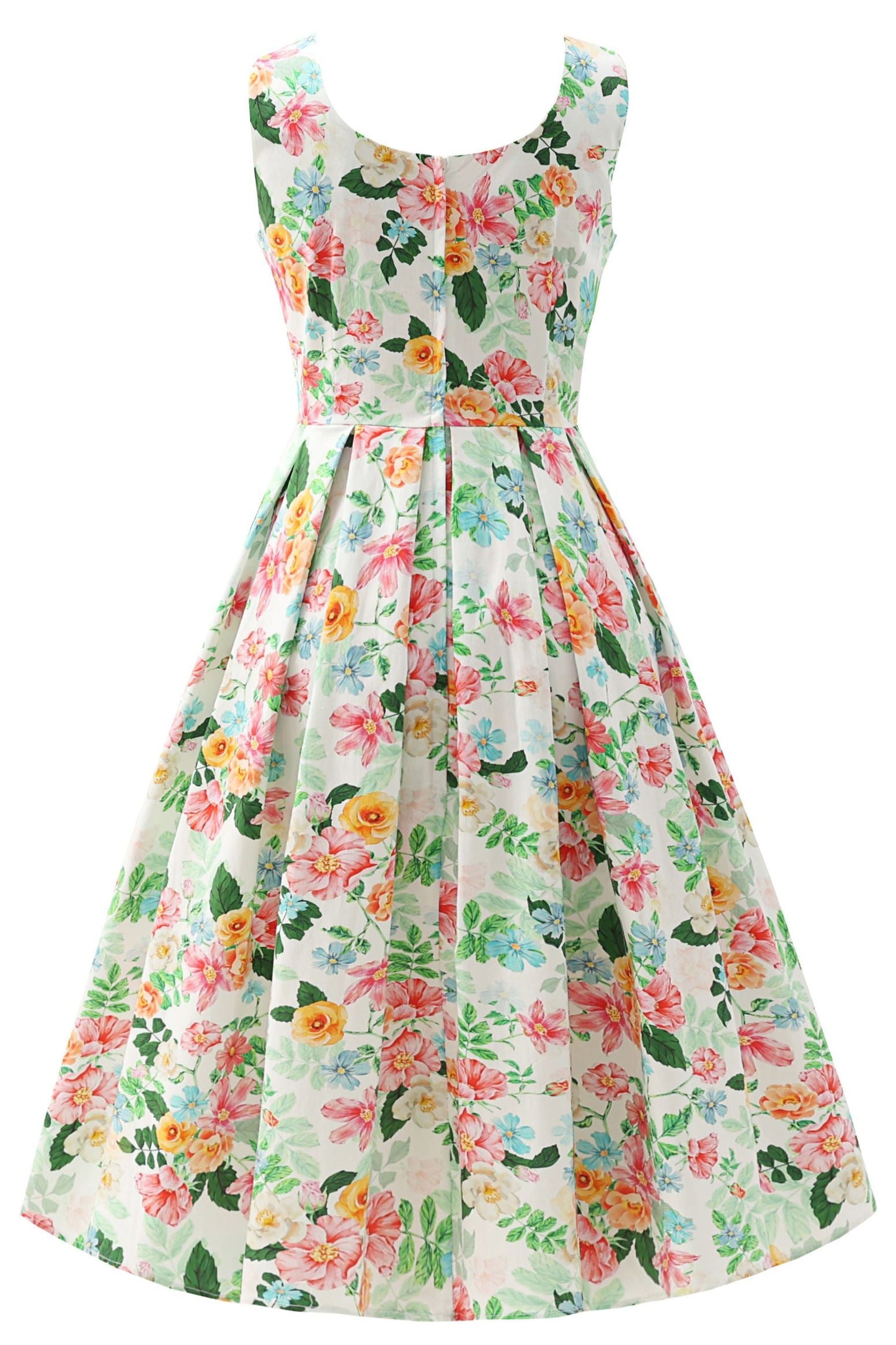 Ophelia White Floral Midi Dress