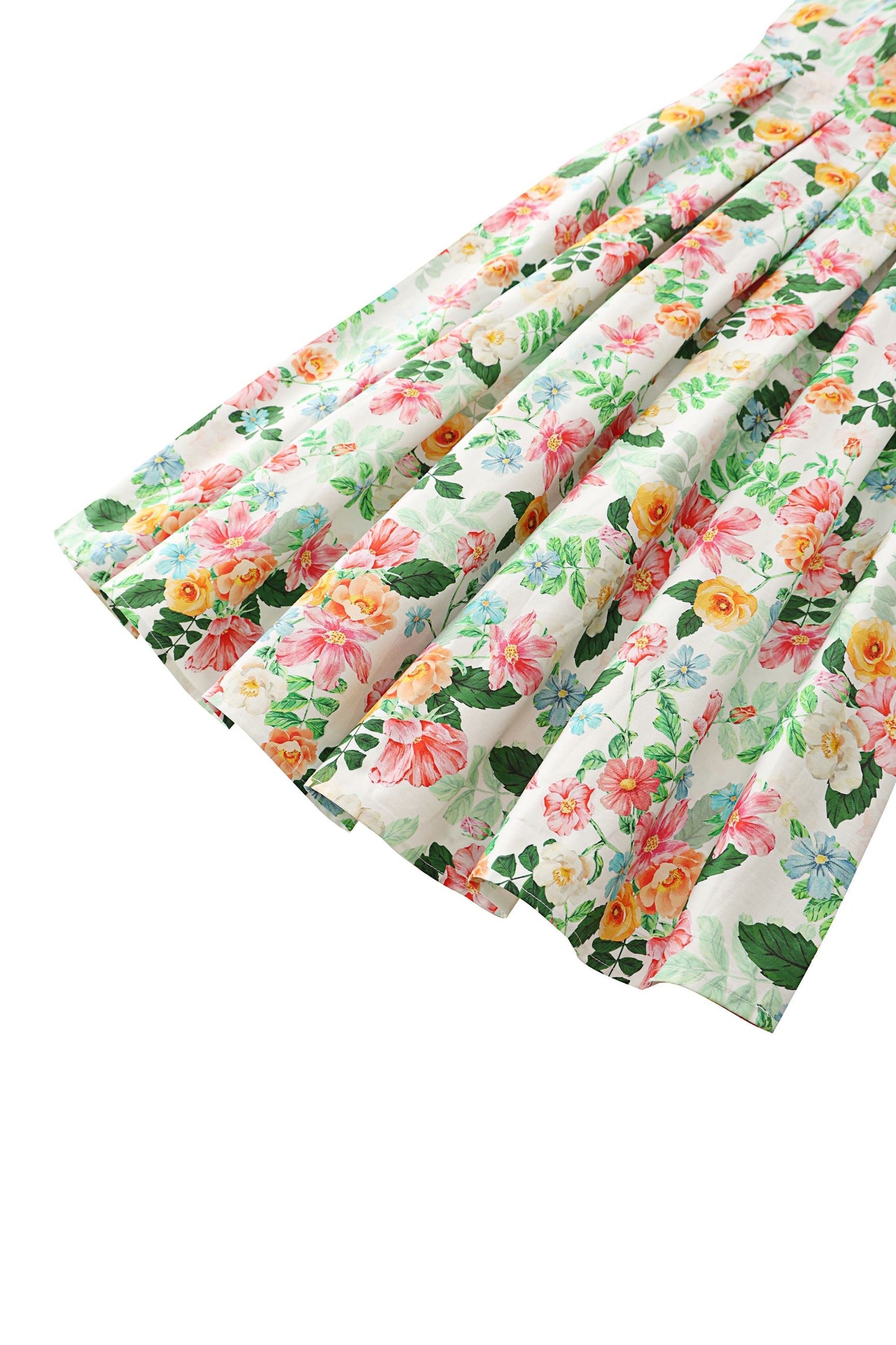 Ophelia White Floral Midi Dress