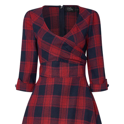 Katherine Red Tartan Swing Dress