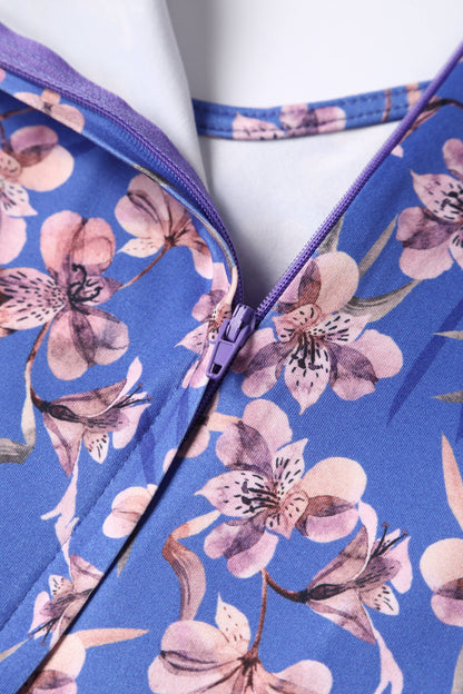 Billie Orchid Floral Long Sleeved Dress