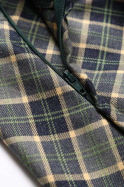 Penelope Navy & Grey Tartan Shirt Dress