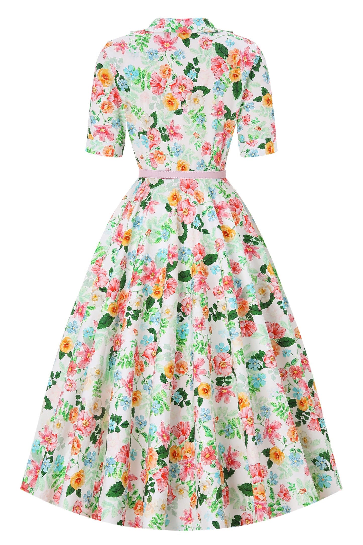 Mollie Summer Floral Full Circle Shirt Dress