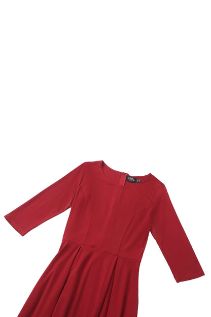 Beatrix Burgundy Formal Dress