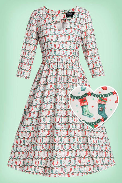 Billie Christmas Stocking Long Sleeved Dress
