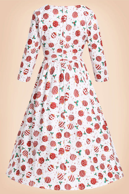 Billie Red Bauble Long Sleeved Dress