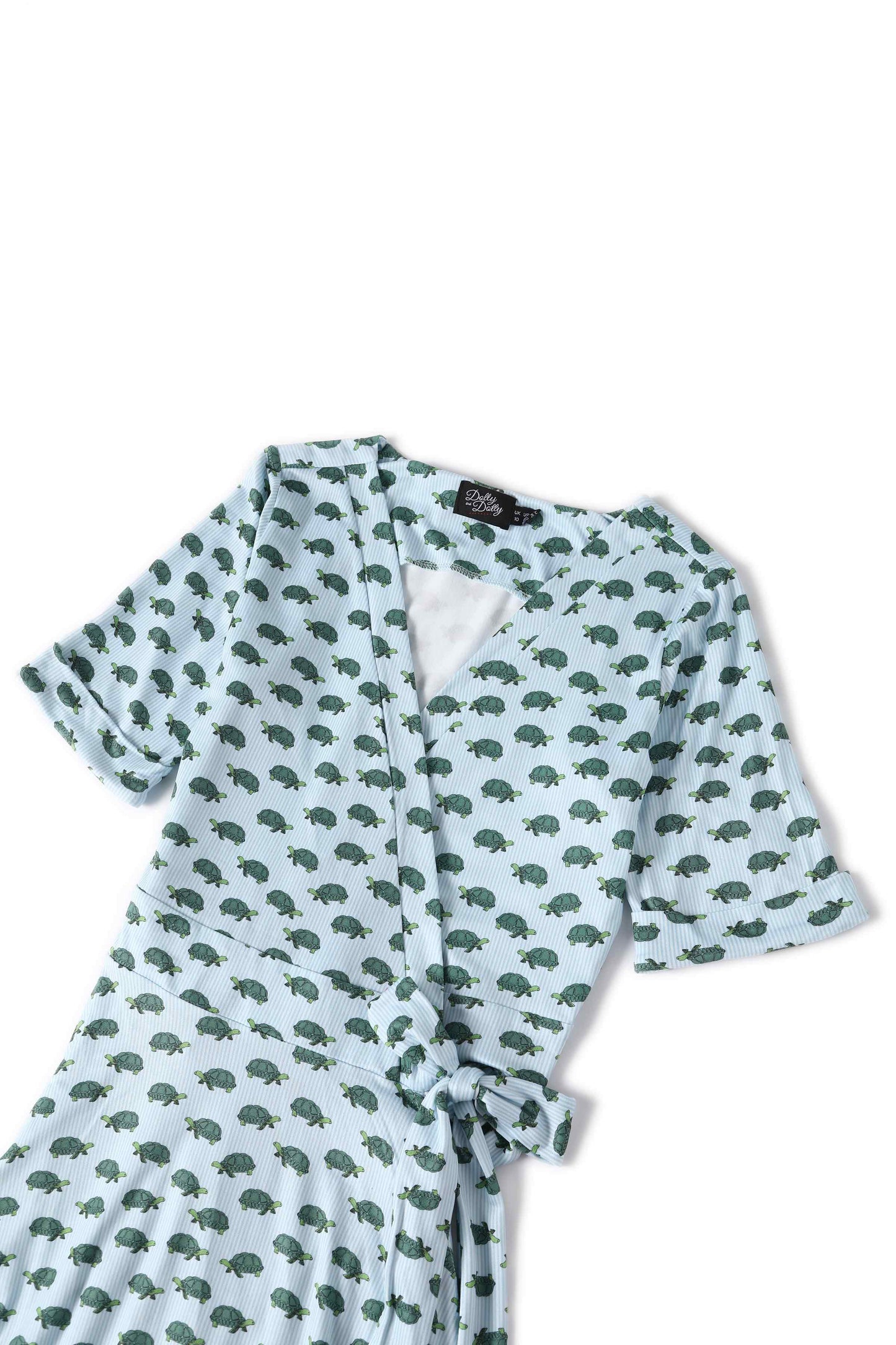 Matilda Blue Sea Turtle Wrap Dress