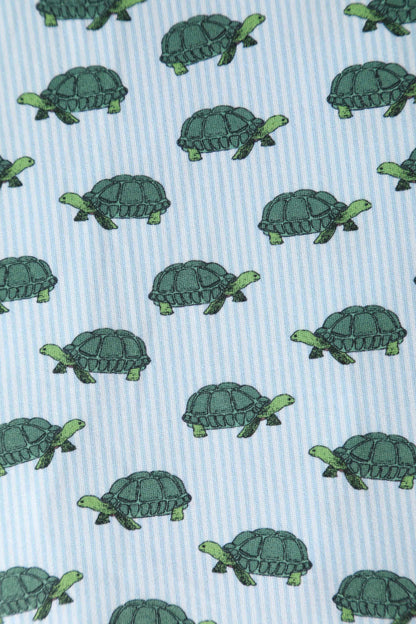 Matilda Blue Sea Turtle Wrap Dress