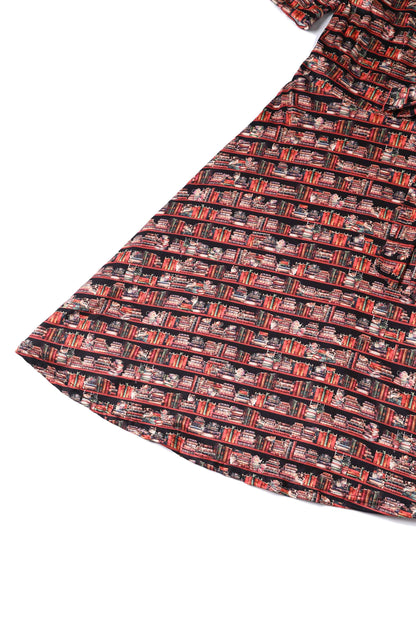 Matilda Cat & Book Wrap Dress