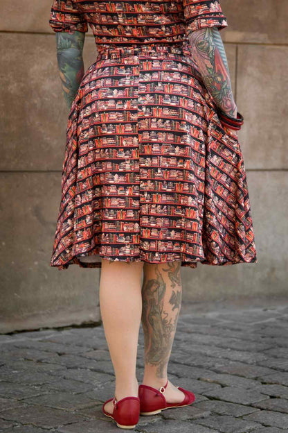 Matilda Cat & Book Wrap Dress
