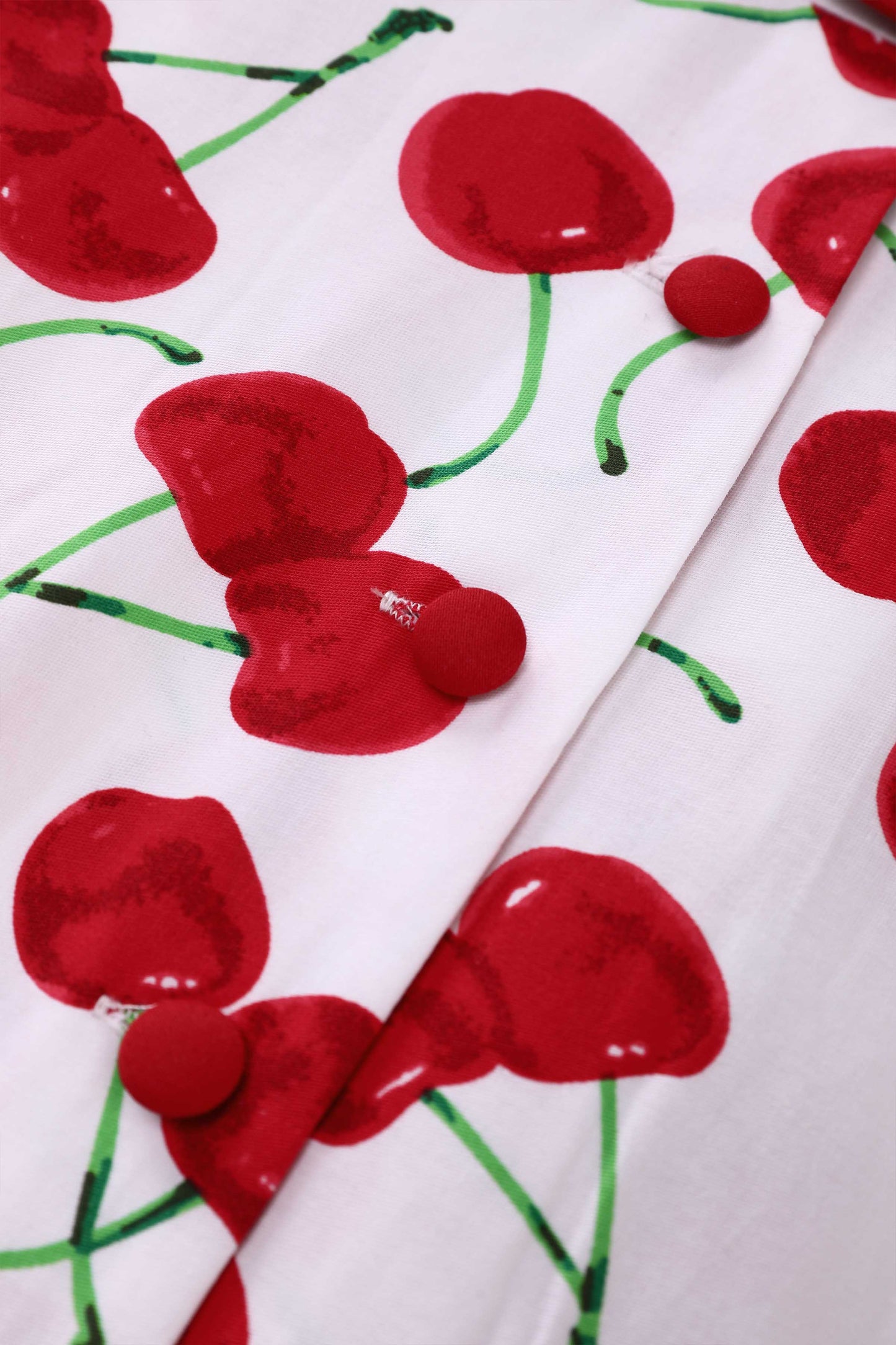 Mollie Cherry Full Circle Shirt Dress In White