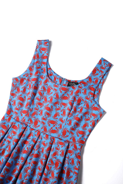 Amanda Crab Print Swing Dress