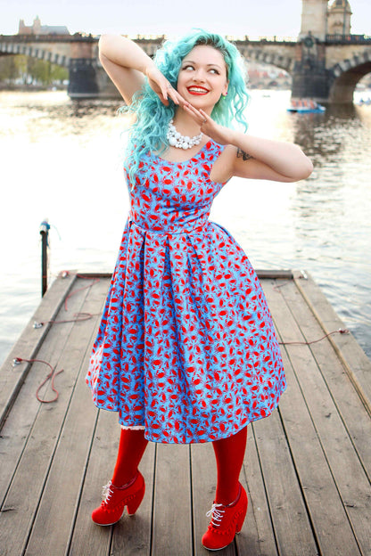 Amanda Crab Print Swing Dress