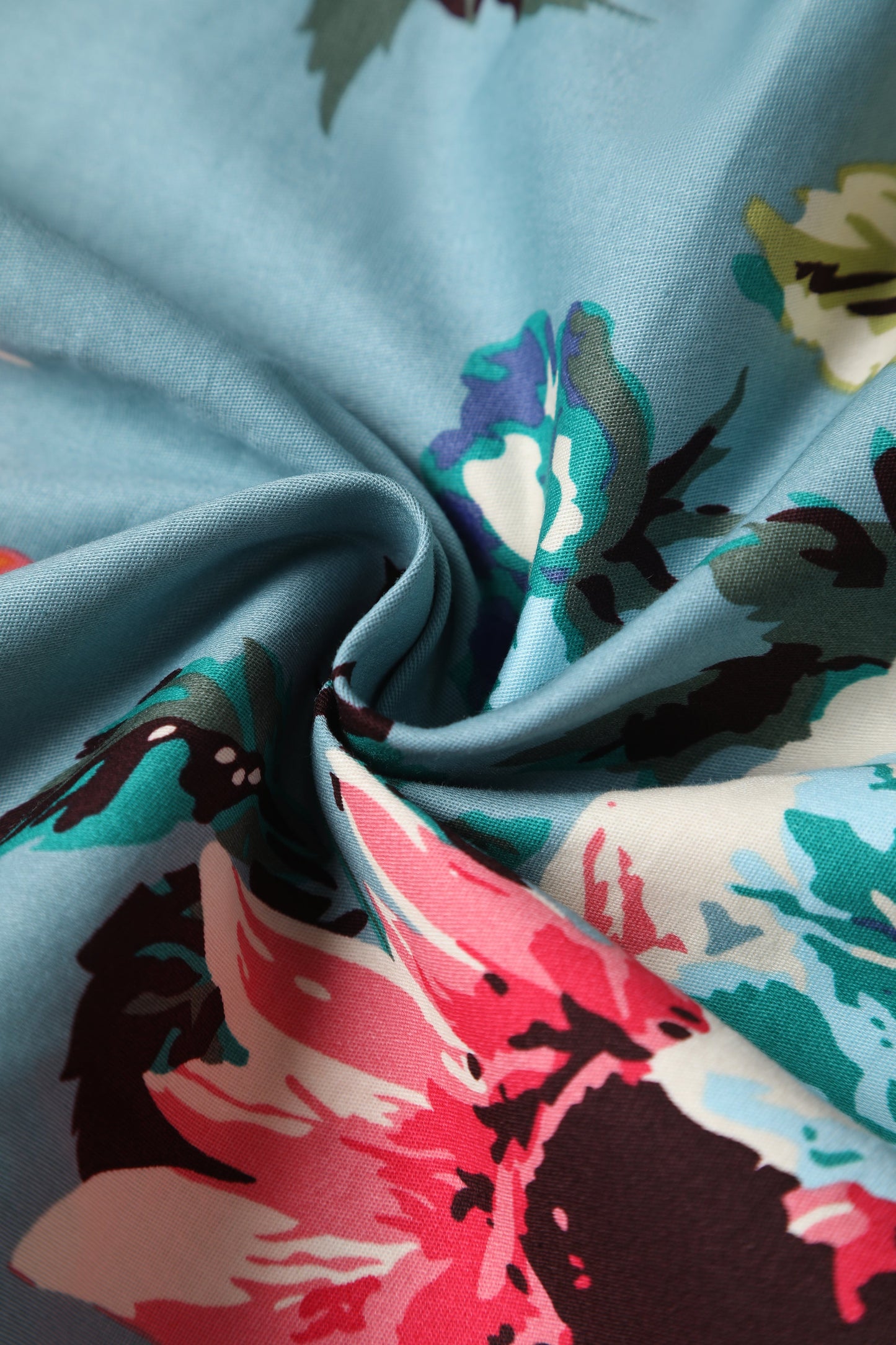 May Crossover Bust Blue Floral Dress