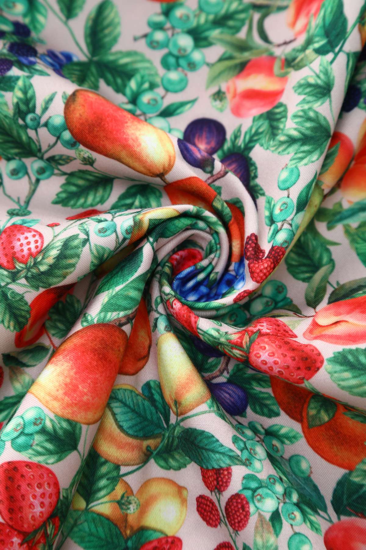 Daisy Mediterranean Fruit Halter Dress