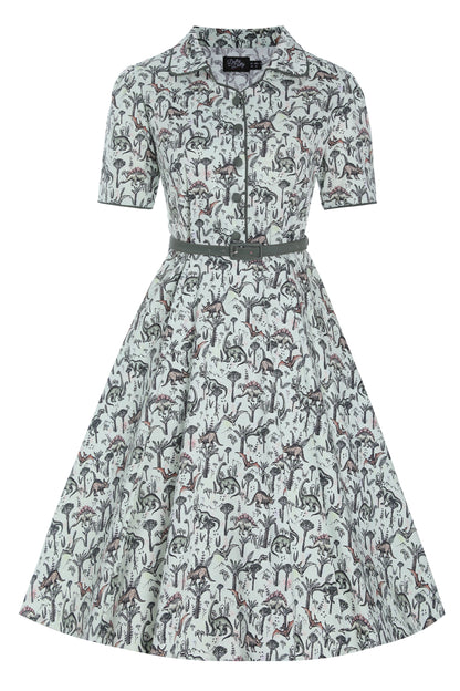Penelope Dinosaur Forest Shirt Dress