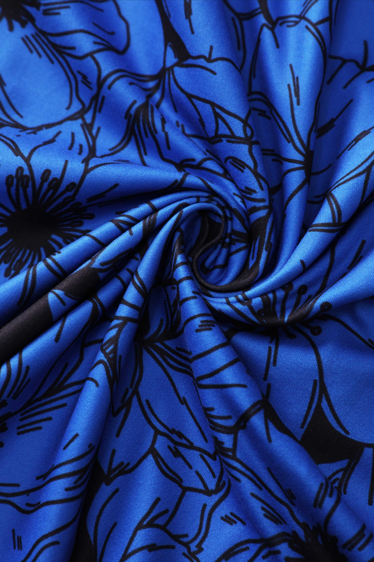 Julia Blue Floral Midi Dress