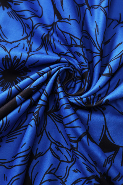 Julia Blue Floral Midi Dress