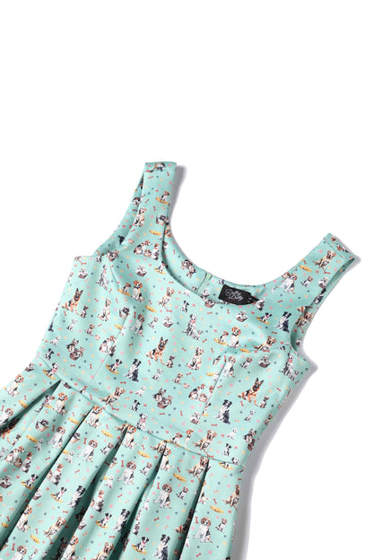 Amanda Green Dog Swing Dress