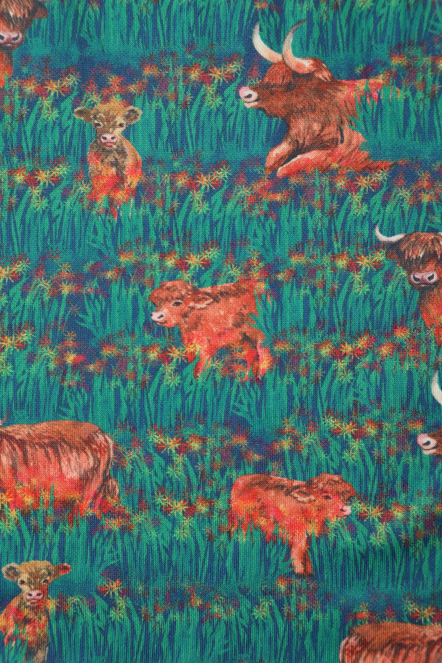 Amanda Green Highland Cattle Swing Dress