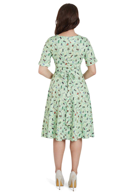 Matilda Green Mint Bug Wrap Dress