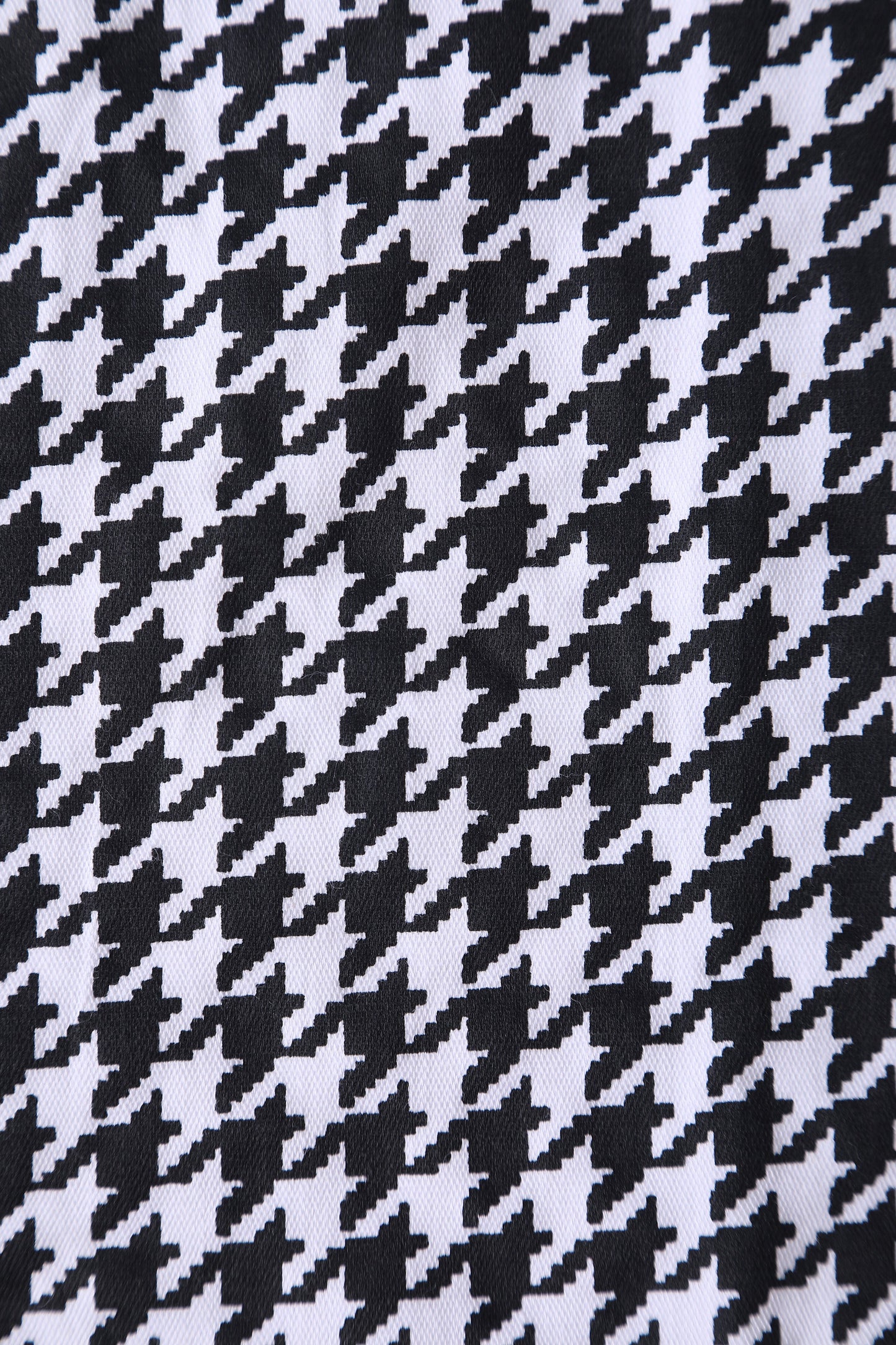 Cindy Houndstooth Roll Collar Dress