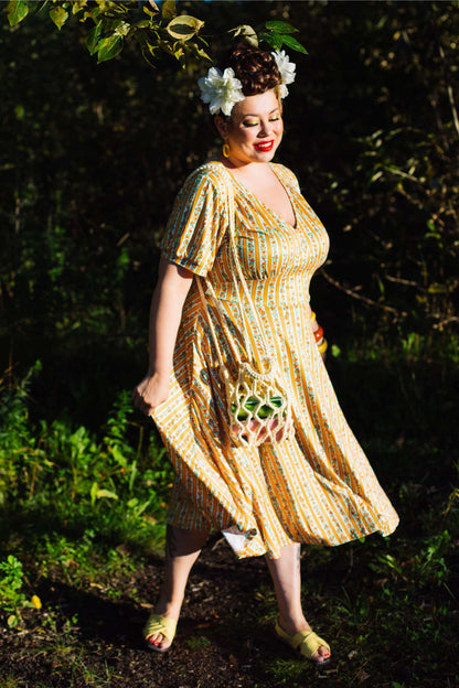 Julia Sicilian Orange Midi Dress
