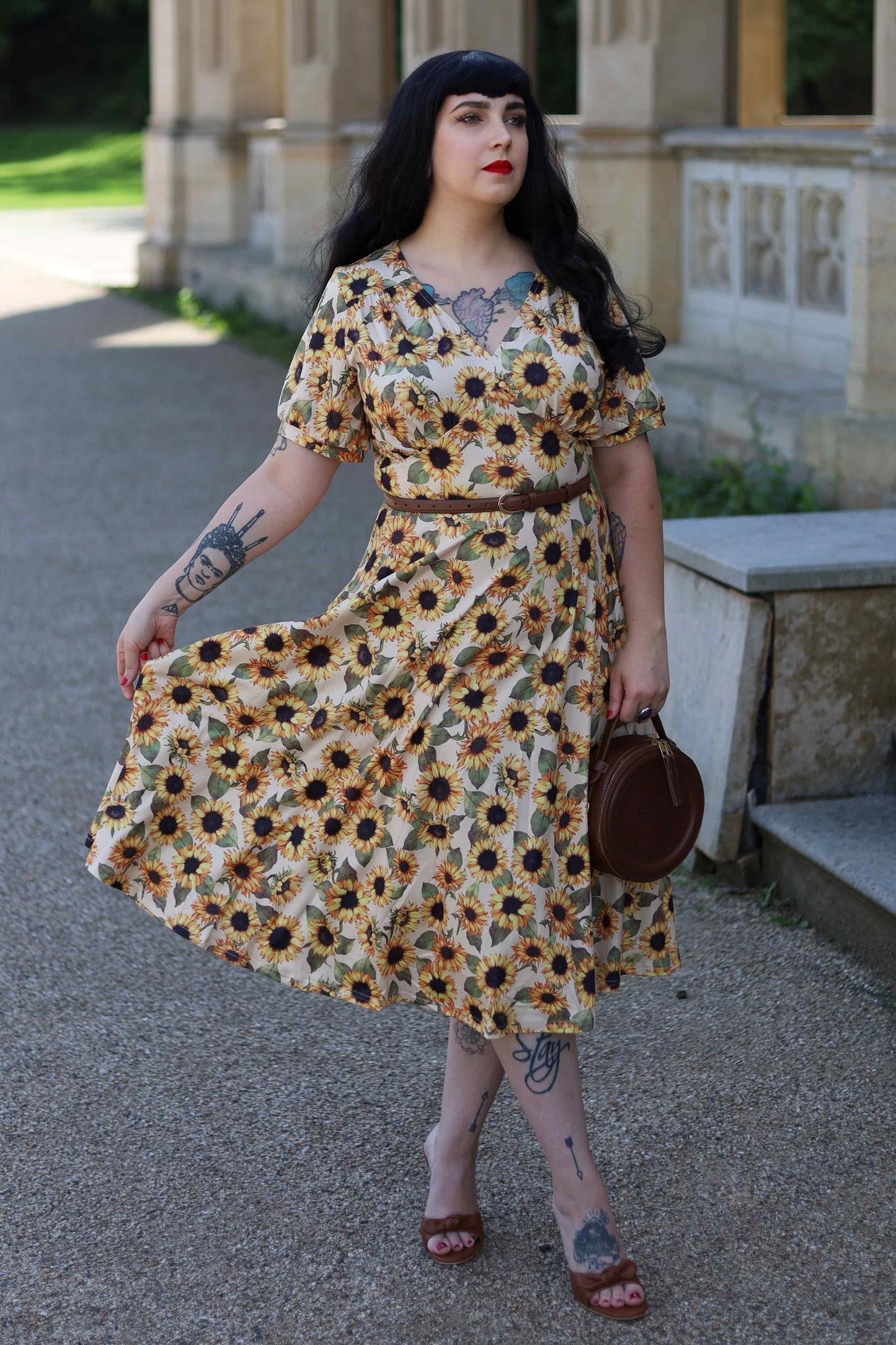 Julia Sunflower Midi Dress