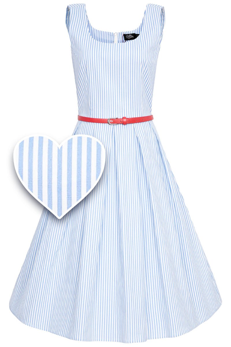 Kids Amanda Blue Striped Swing Dress