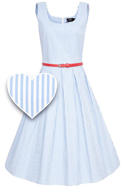 Kids Amanda Blue Striped Swing Dress