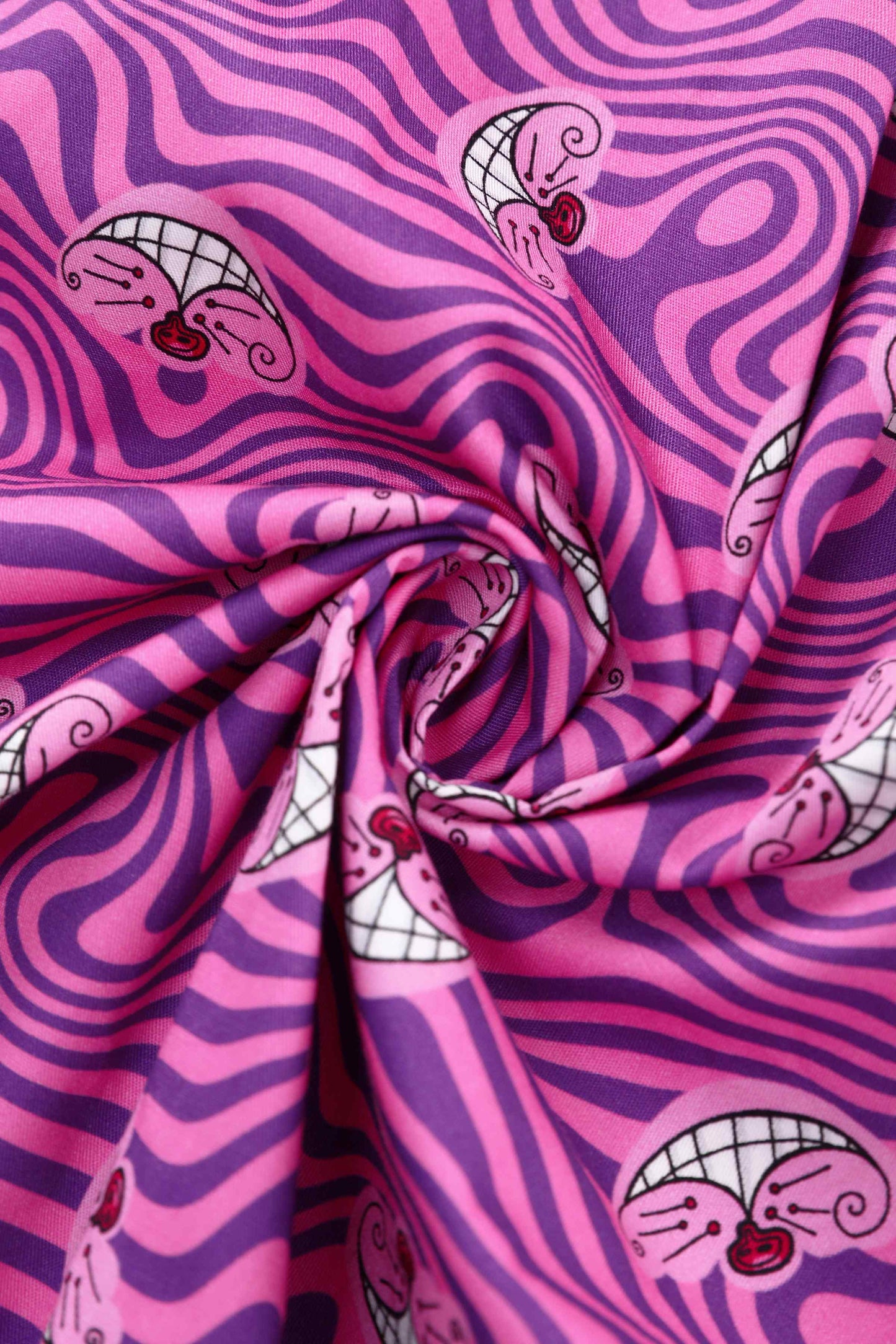 Mabel Cheshire Cat Smile Midi Shirt Dress