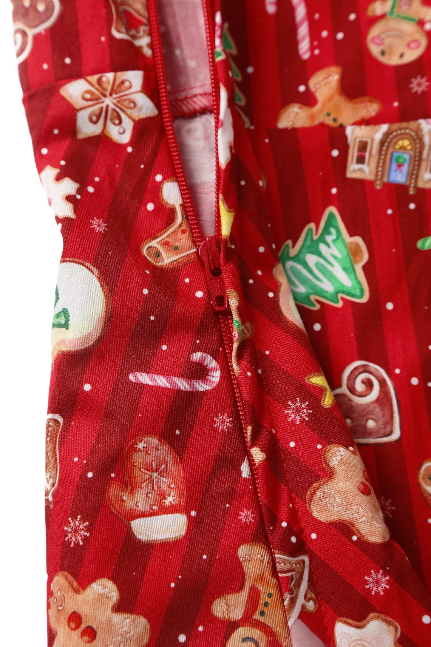 Mabel Red Christmas Gingerbread Cookie Shirt Dress