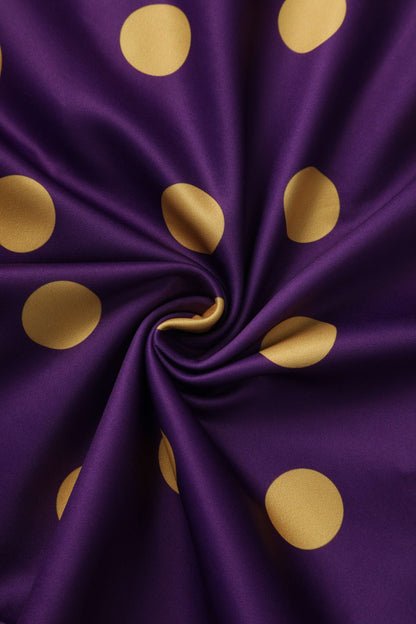 Maria Purple Circle Dress With Polka Dots