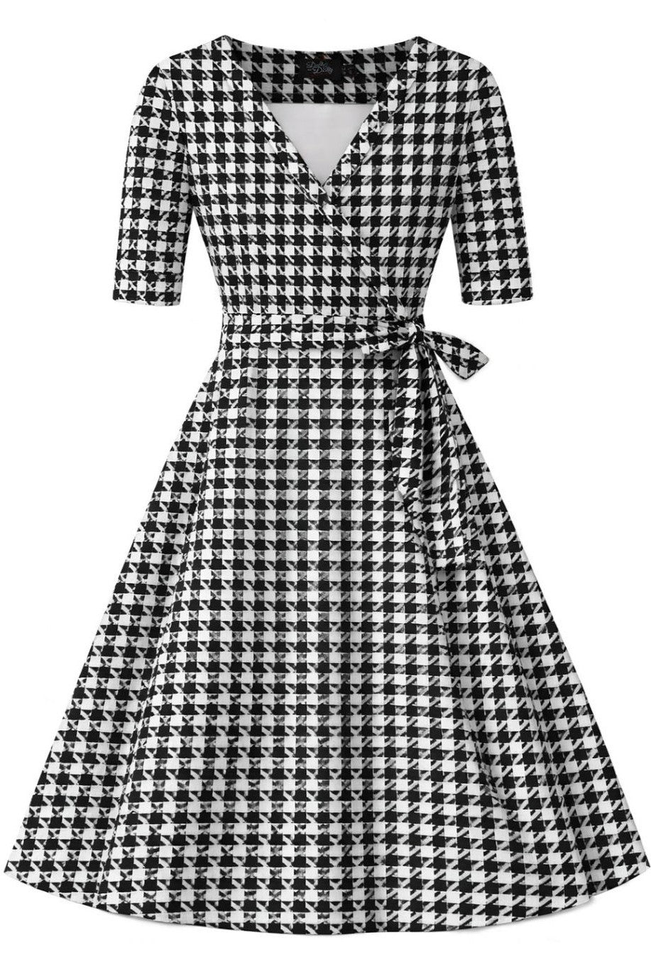 Matilda Houndstooth Wrap Dress
