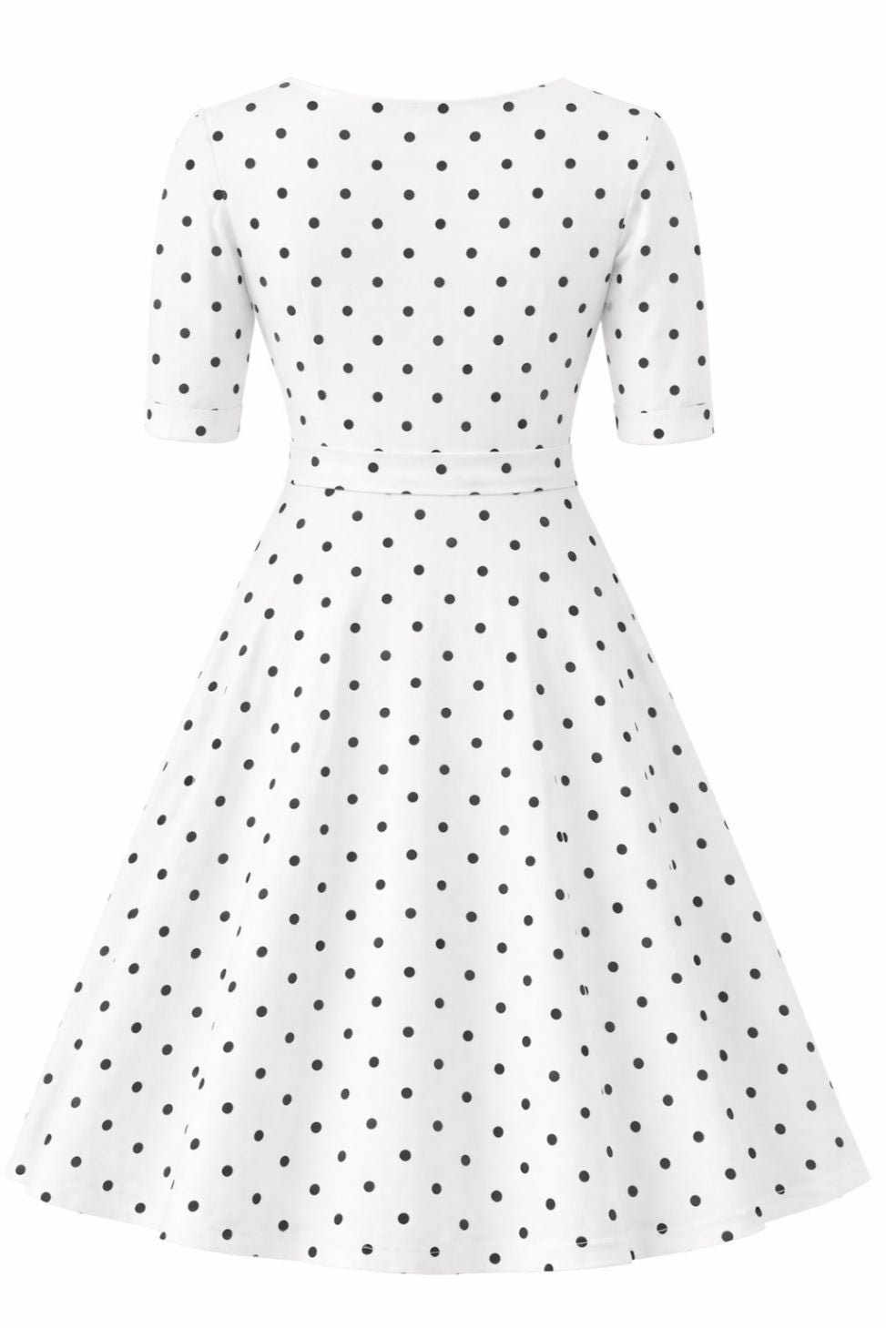 Matilda Polka Dot Wrap Dress in White